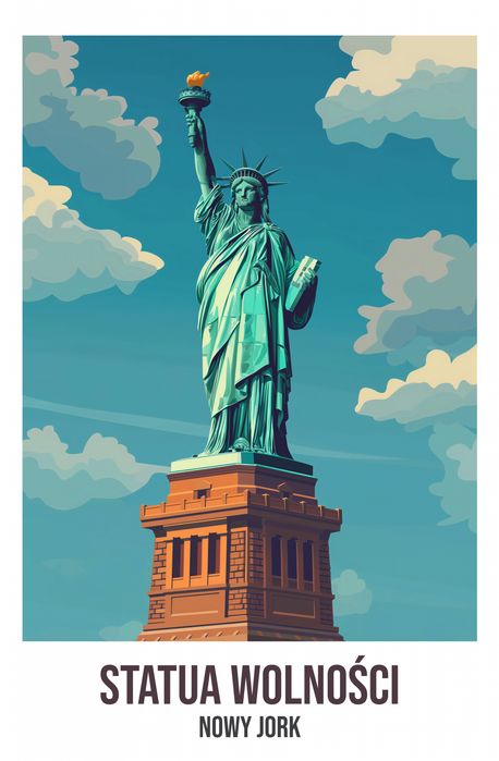 Plakat 56,6x86,4cm Statua Wolności