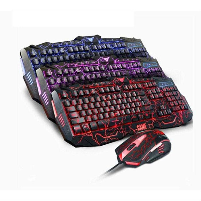 професійна ігрова клавіатура та мишка з підсвічуванням