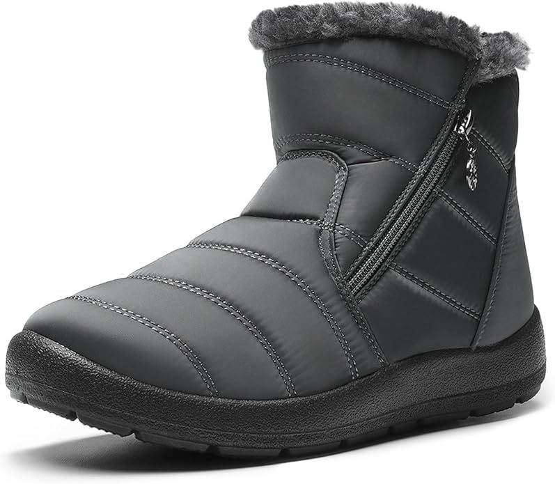 Women's Winter Snow Boots - Waterproof Nylon - 42 Grey