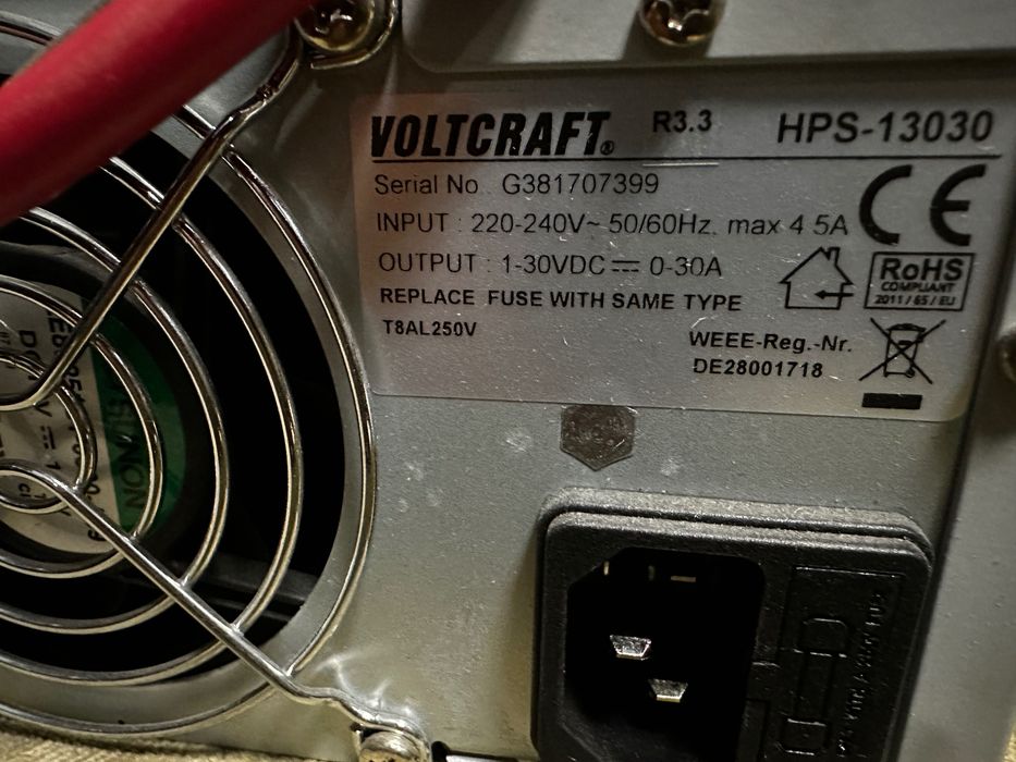 Zasilacz warsztatowy 30v 30A 900 watt Voltcraft