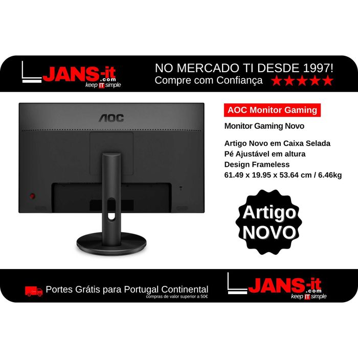 AOC Monitor Gaming | 27″ | LED | FHD | 144Hz