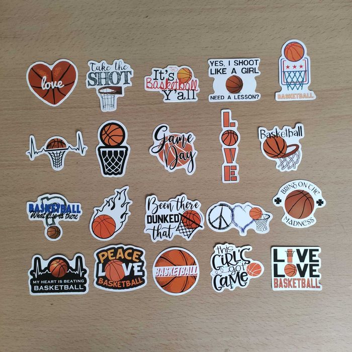 50 Autocolantes Stickers Basketball