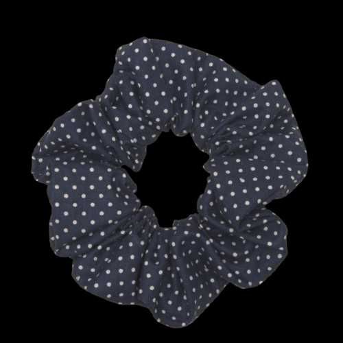 Scrunchie do Włosów/Ozdobna Granatowa Gumka do Włosów/Scrunchie Bawełniane
