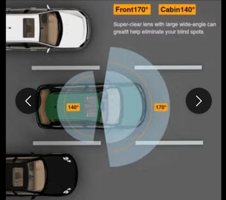 Câmera automotiva frontal e traseira