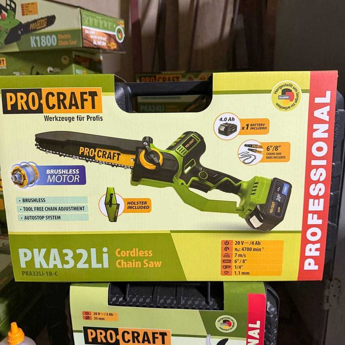 Акумуляторна ланцюгова пила Procraft PKA32Li 20В 6