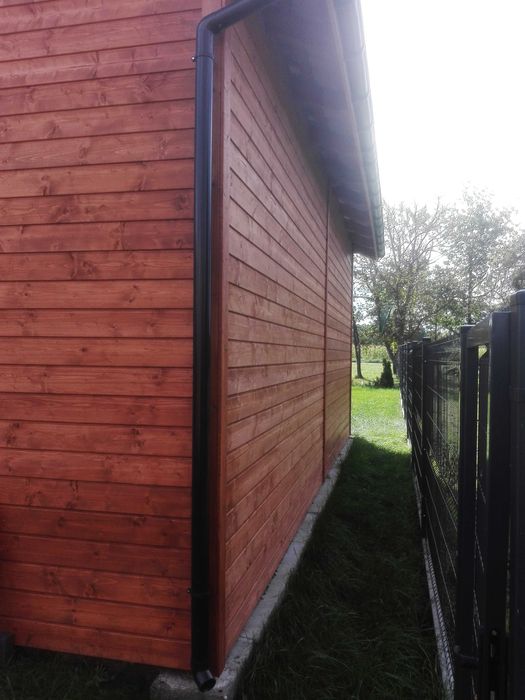 Wiata na kampera ze ścianami/garaż z drewna 50m2