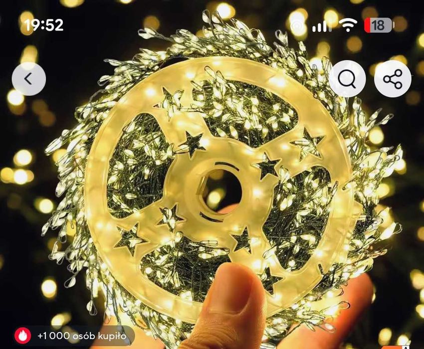 Lampki LED choinkowe na druciku 30m 1500 ledow