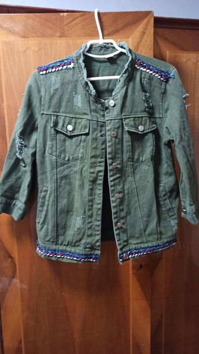 Джинсовый жакет женский,б/у,46р.