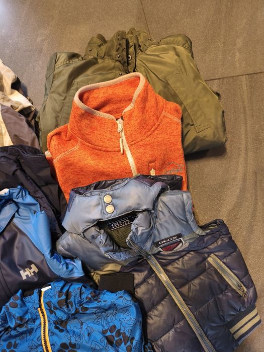 Zestaw ubrań paka ciuchów chłopiec 122 134 kurtka kamizelka bluza