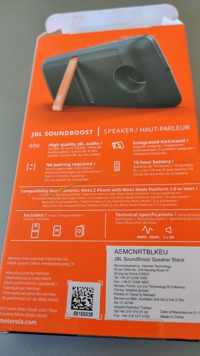 Colunas JBL moto soundboost novas
