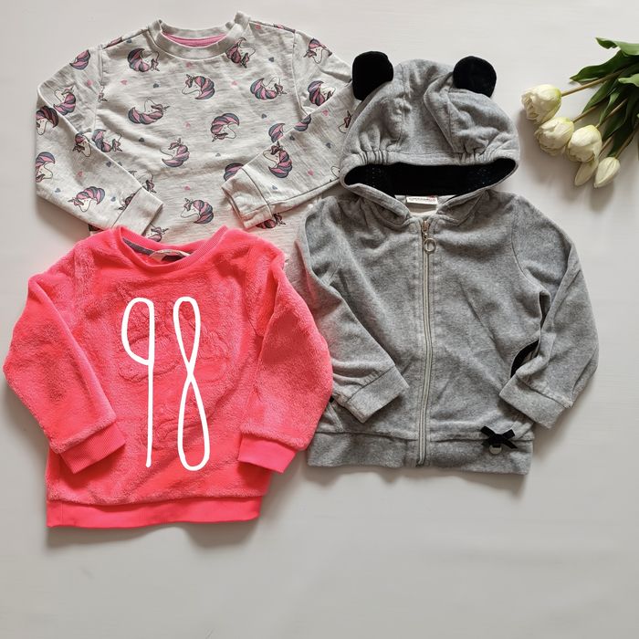 Komplet 3 bluz dziecięcych 98 H&M coccodrillo