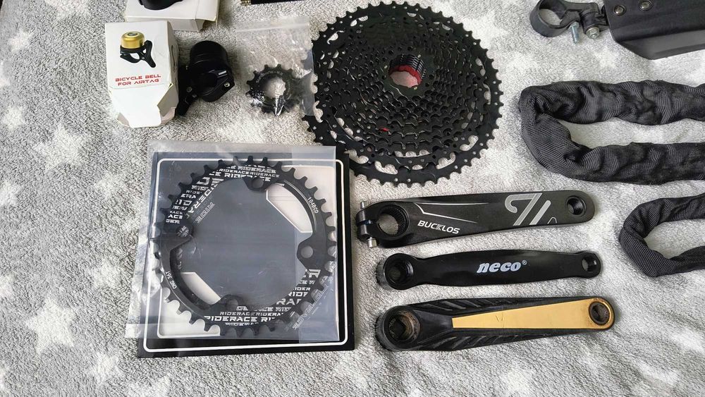 Зірочки/ шатуни/ каліпери/ замки/ колодки/ ланцюги для велосипеда