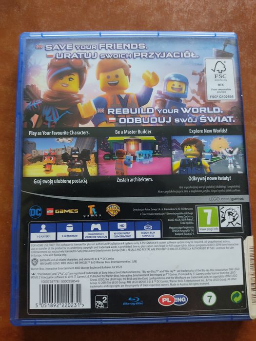 Gra ps4 LEGO przygoda po polsku stan bardzo dobry