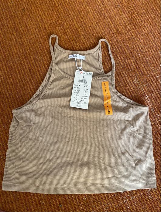 Бежевий топ Л