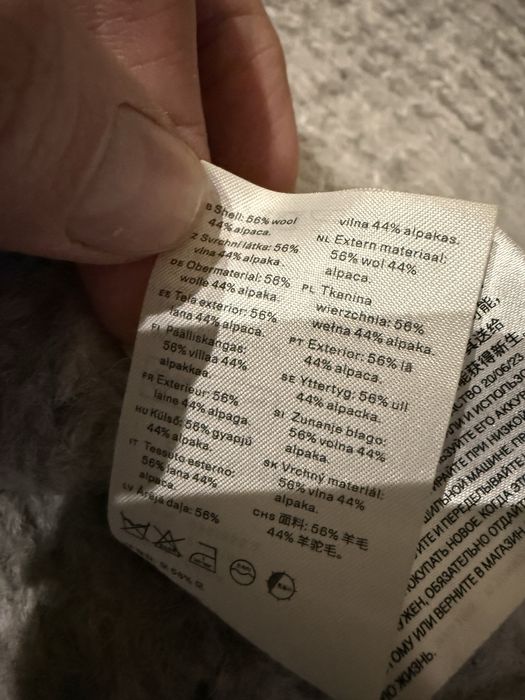 Вовняний шерстяний оверсайз обʼємний светр Arket альпака вовна