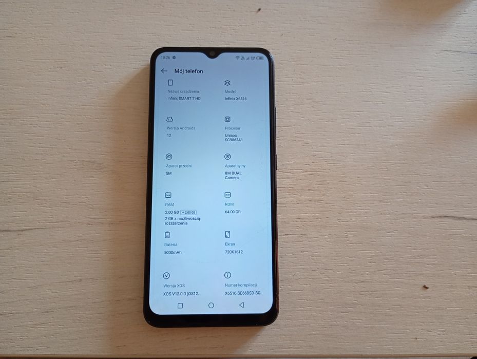 Telefon infnix x6516