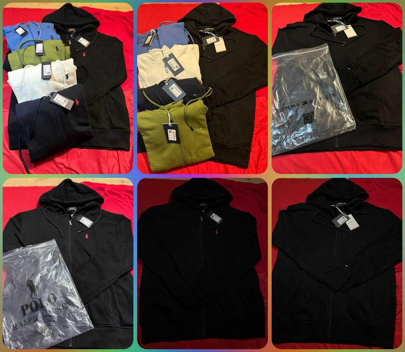 Bluzy meskie z kapturem rozpinane ralph lauren Premium sklep OUTLET