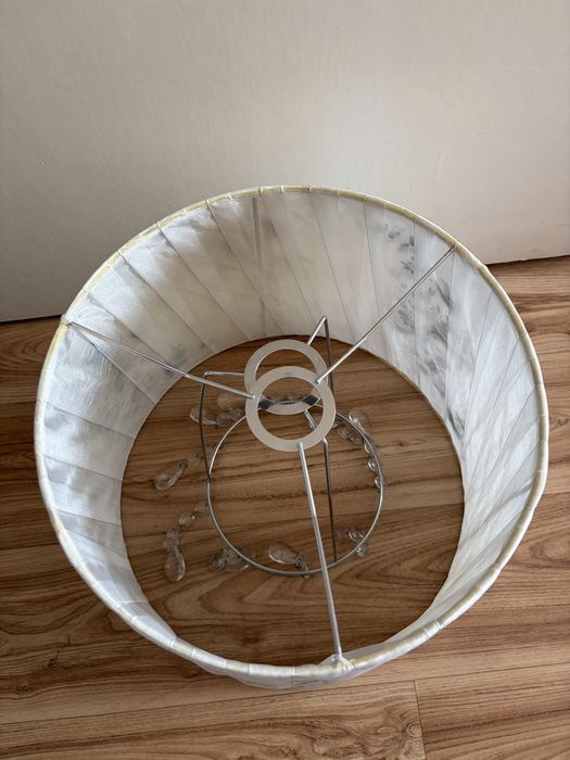 Elegancki dwuczęściowy abażur / klosz do lampy z kryształkami