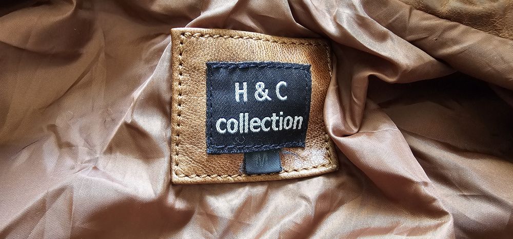 H & C męska kurtka skórzana rozmiar M wymiary na zdjęciach mało używan