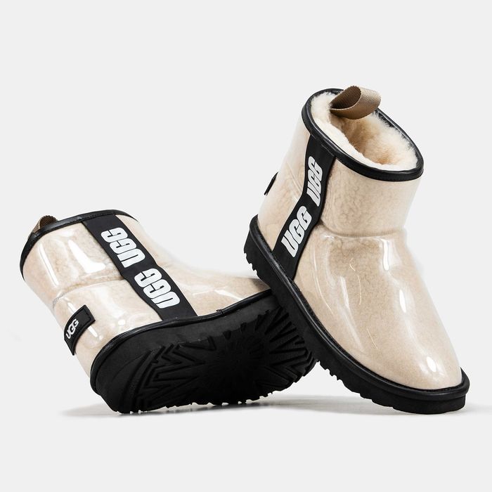 Женские зимние UGG Classic Clear Mini с мехом угги жіночі зимові уггі