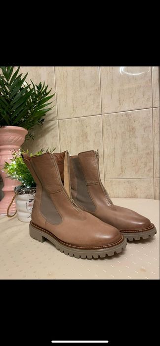 Botki męskie jasnobrązowe