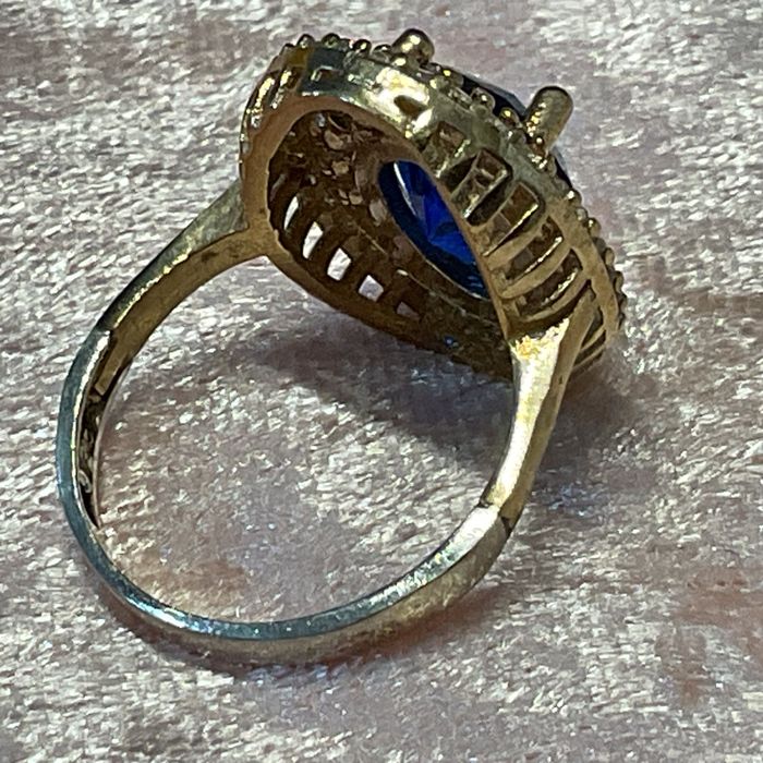 Anel prata banhada a ouro 925 medid,18 m