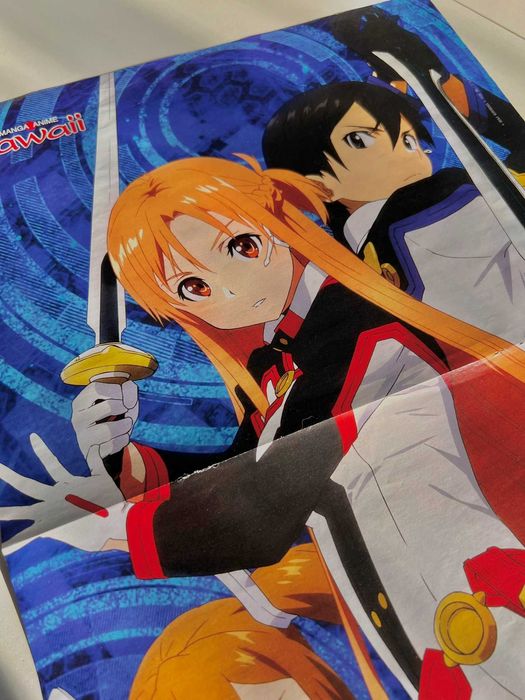 Plakat z anime Sword Art Online oraz Fullmetal Alchemist