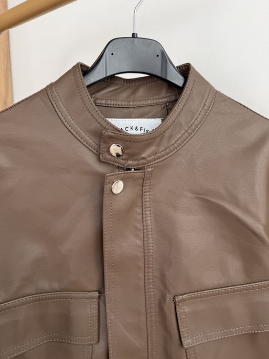 Kurtka damska ekoskóra czekoladowa L