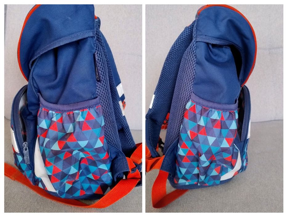 Plecak Tornister Szkolny Herlitz Niebieski Wzory Wzmocniony Spód