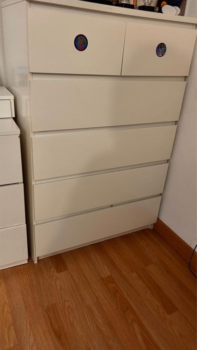 Comoda 6 gavetas branco 80x123
