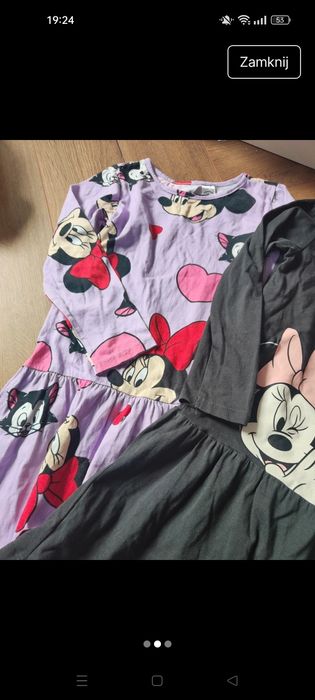 H&M zestaw sukienek dla dziewczynki Minnie 110/116