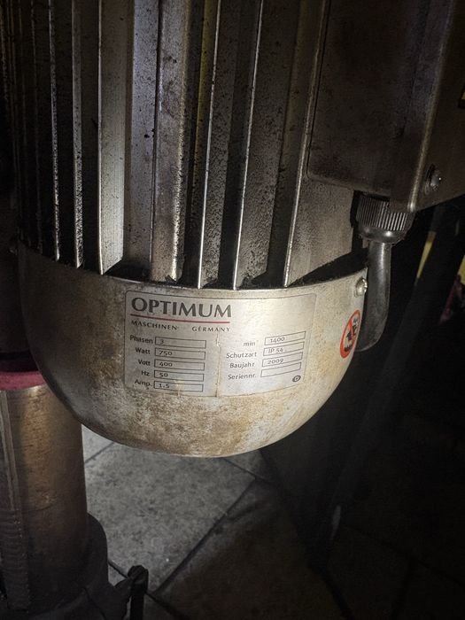 Wiertarka stołowa OPTIMUM B 23 Pro 750 W MK2 – profesjonalna, Niemcy