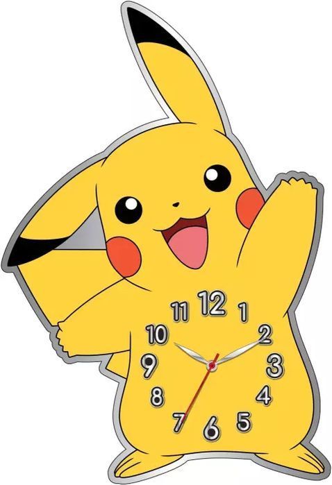 Zegar ścienny  3D Pikachu Pokemon metalowy POK3170. Kids Euroswan