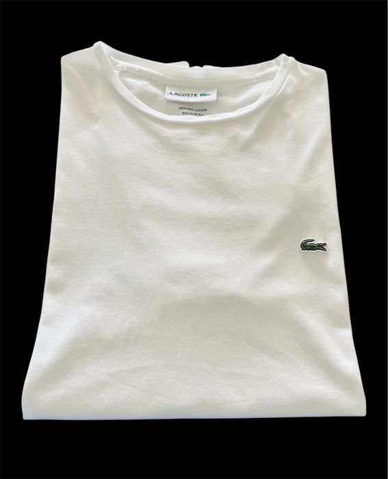 T-shirt algodão pima premium branco Lacoste
