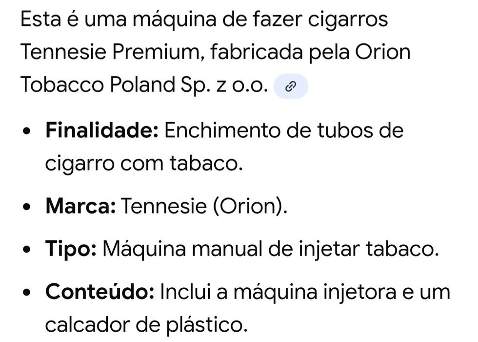 Maquina de Encher Cigarros Tennesie Premium