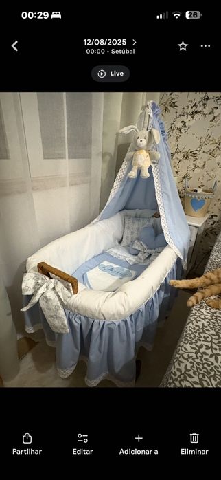 Conjunto de bebé para berço de verga