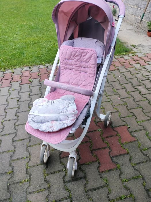 Wózek spacerowy euro cart volt pro różowy+ akcesoria