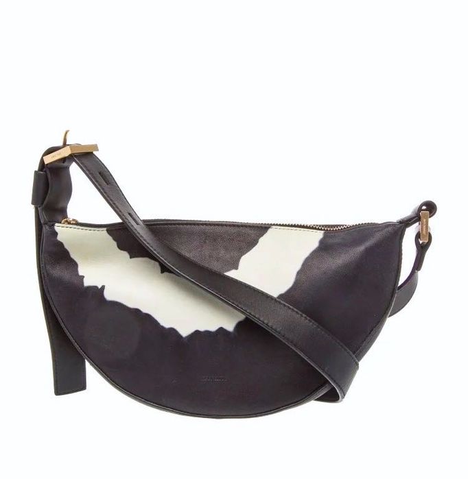 ,,AllSaints" Half Moon__Skórzana czarna torebka łaty z UK