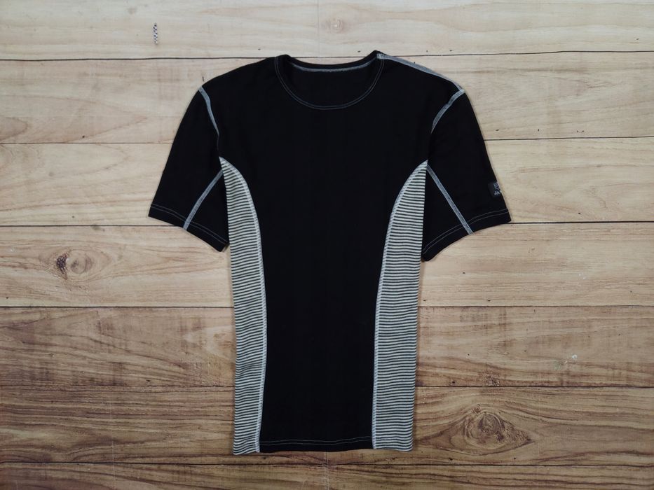 JANUS Koszulka 100 % Wełna Merino Męska Logowana r. S/M