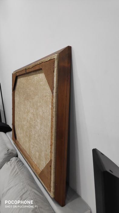 Duży obraz na płótnie w ramie 86x120 pejzaż PRL ponad 50 lat