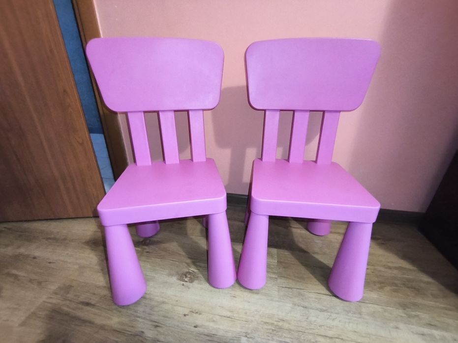 2 krzesełka i taboret Ikea Mamut