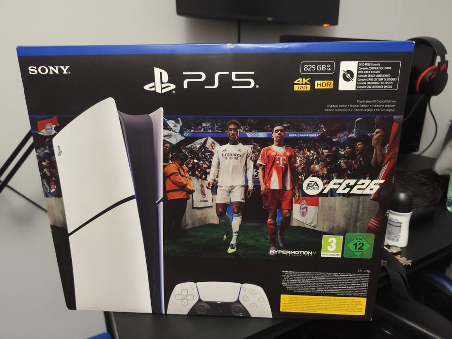 PS5 825G Digital + Monitor+ 2 Comandos  Dualsense