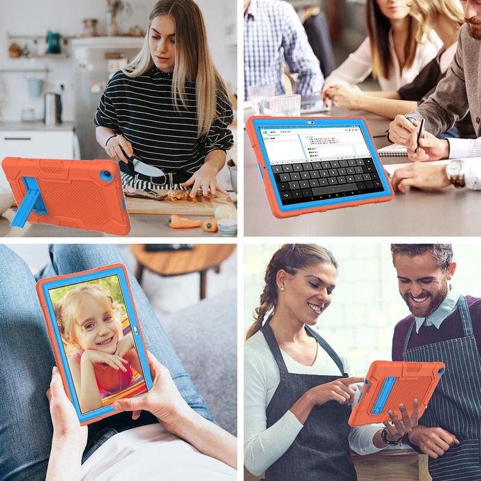 Etui do Samsung Galaxy Tab A 10.1"(T515/T510) z Podstawką Pomarańczowe