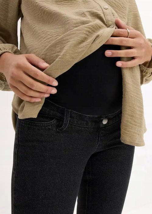 B.P.C ciążowe spodnie jeansowe czarne 46.