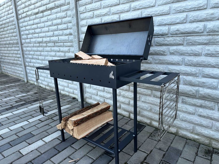 Барбекю мангал 12 шампурів міцний метал 4мм під казан гриль Виробник!