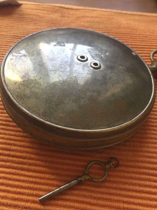 Relógio de bolso Longines muito raro com publicidade. 109mm.