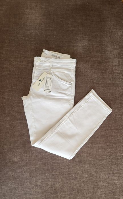 Tom Tailor białe Jeans'y  SLiM FiT _ NOWE z Metką * 30/32 (38/40)