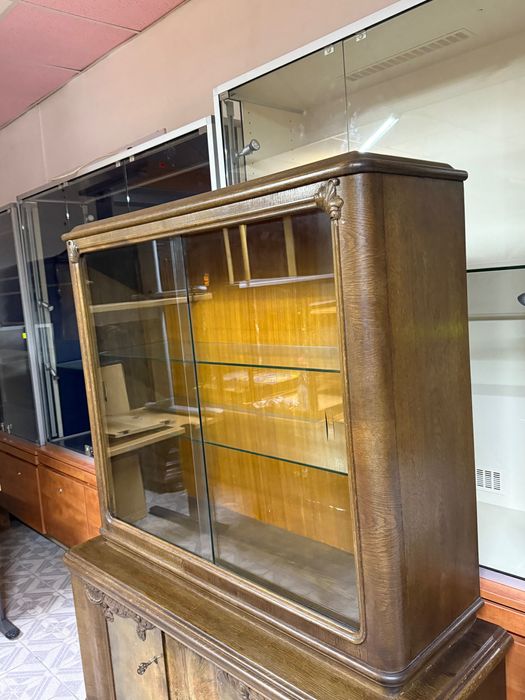 ** ANTYCZNY KREDENS ** z Niemiec Witryna + komoda | DOWÓZ DO DOMU