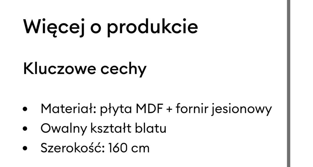 Stół owalny solan Nowy