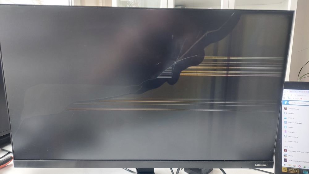 Monitor Samsung 24 cale uszkodzona matryca